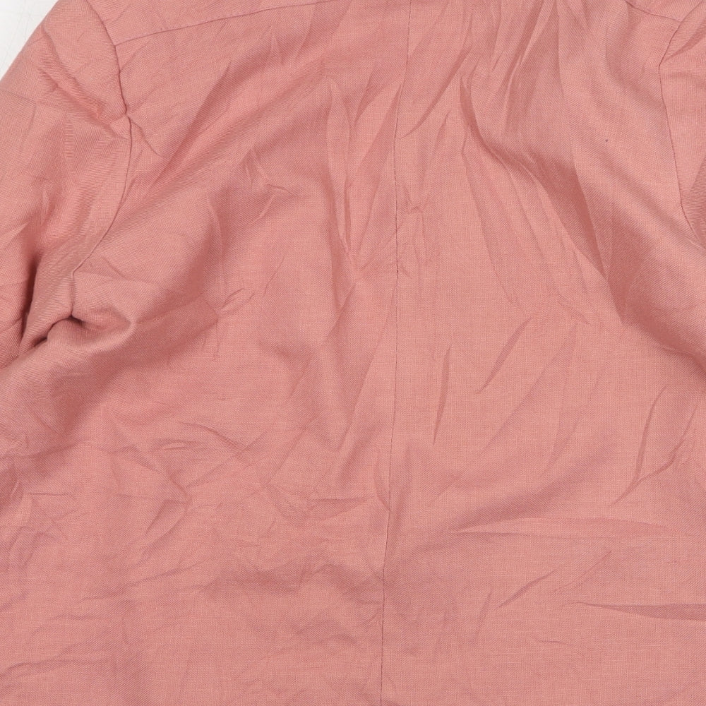 First Avenue Womens Pink Polyester Jacket Blazer Size 12