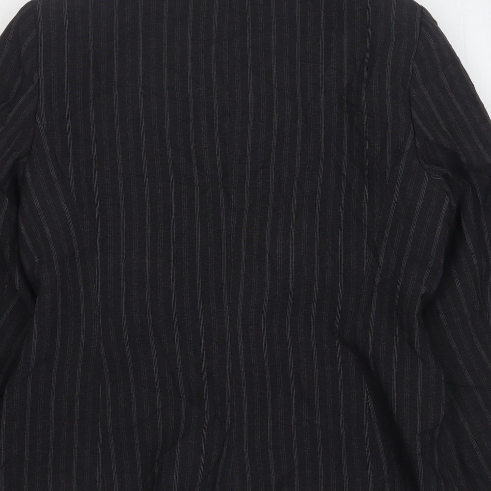 Autonomy Womens Grey Striped Polyester Jacket Suit Jacket Size 12