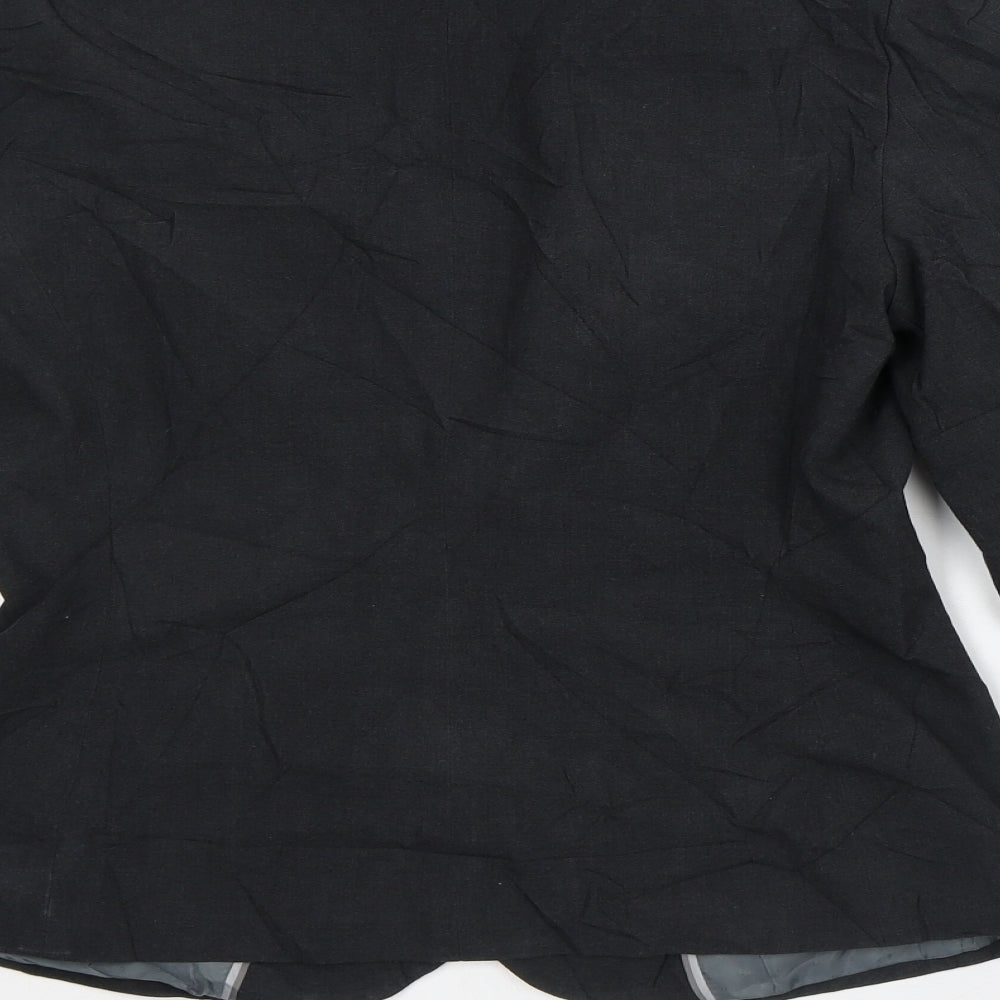 Marks & Spencer Womens Black Striped Jacket Blazer Size 10