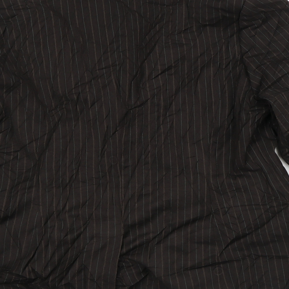NEXT Womens Brown Striped Jacket Blazer Size 16