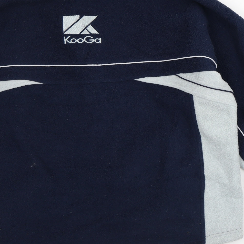Kooga Mens Blue High Neck Striped Polyester Pullover Jumper Size M