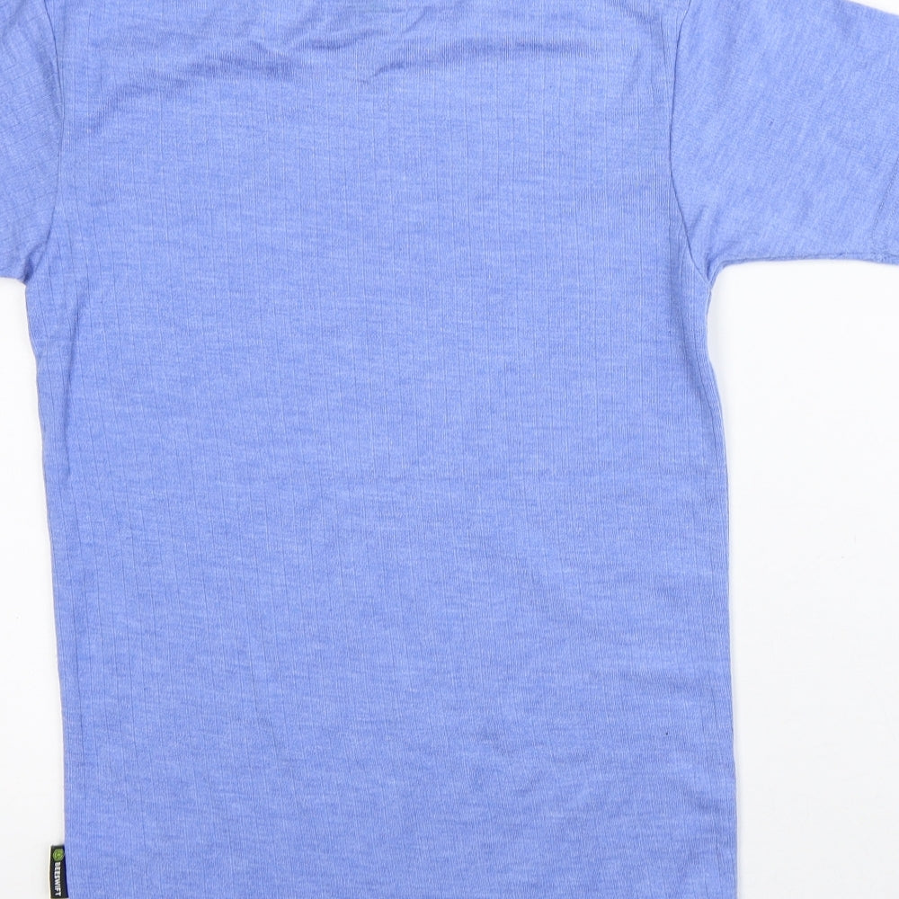 Beeswift Womens Blue Polyester Basic T-Shirt Size S Crew Neck