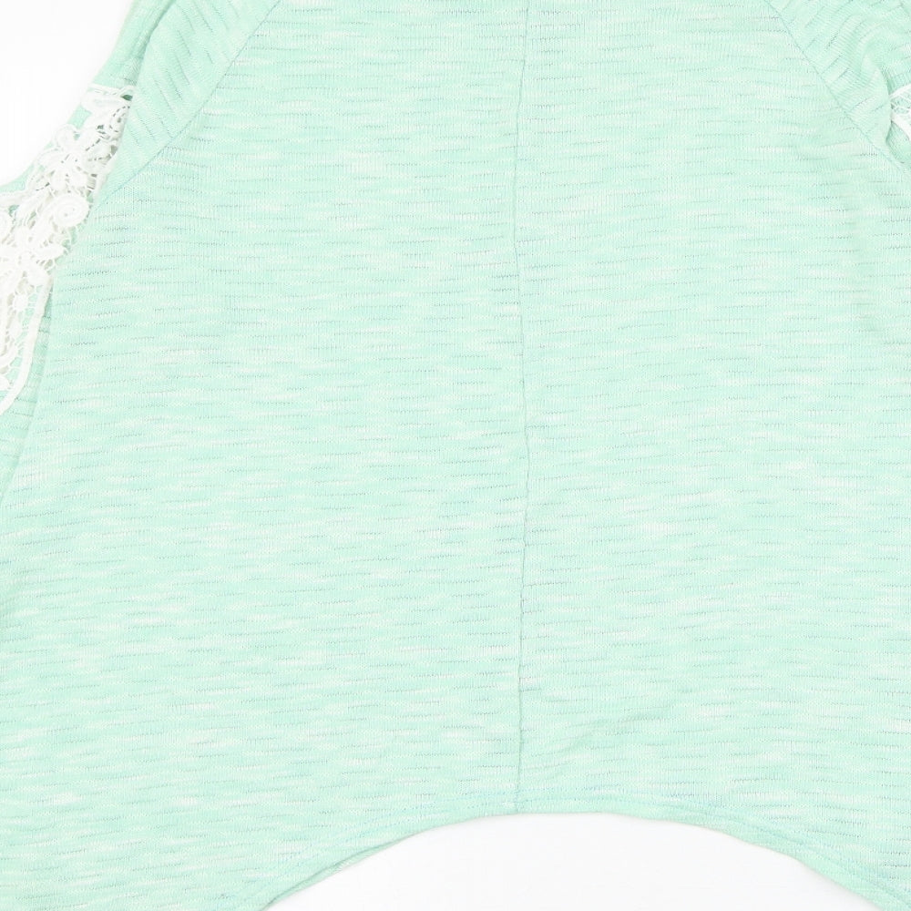 Paramour Womens Green Round Neck Polyester Pullover Jumper Size L
