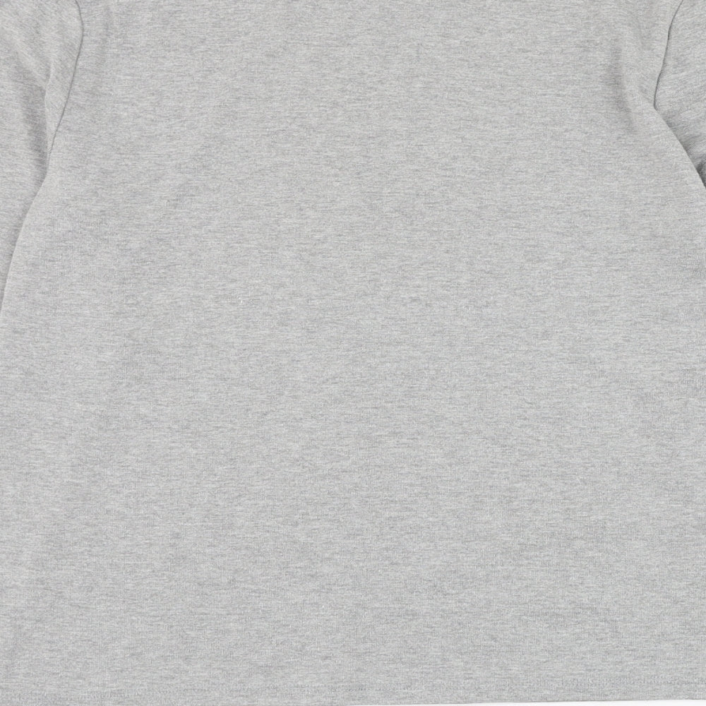 Tigi Womens Grey Mock Neck Polyester Pullover Jumper Size 14