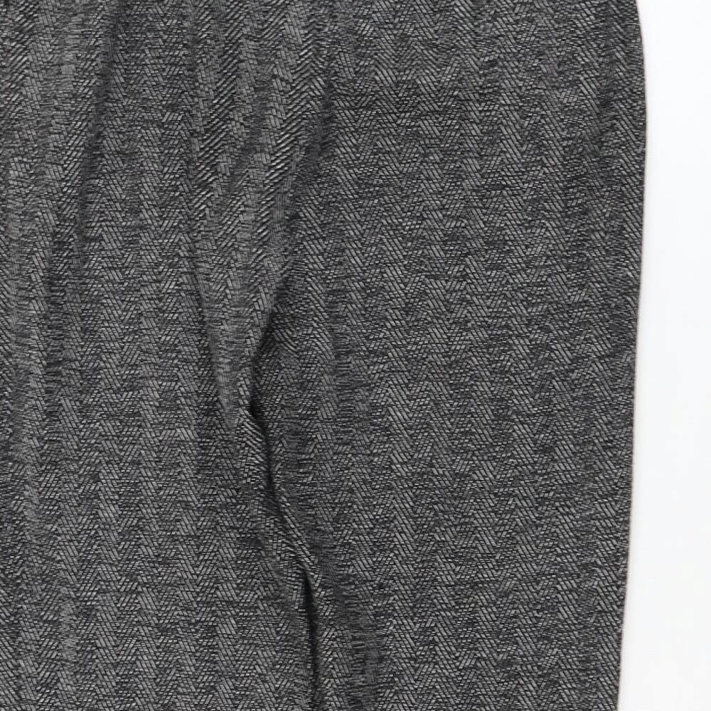 Dorothy Perkins Womens Grey Polyester Cropped Trousers Size 10 L32 in Regular Zip