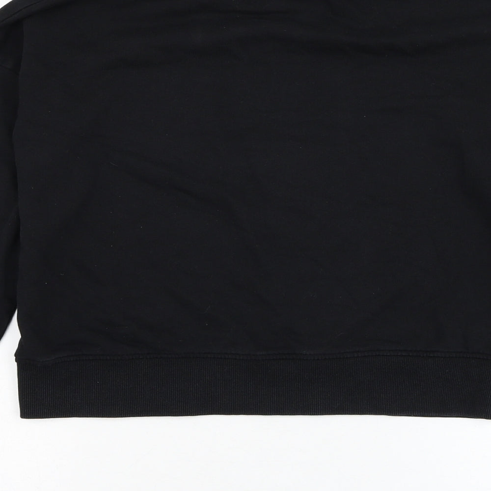 New Look Womens Black Cotton Pullover Sweatshirt Size 8 Pullover - New York