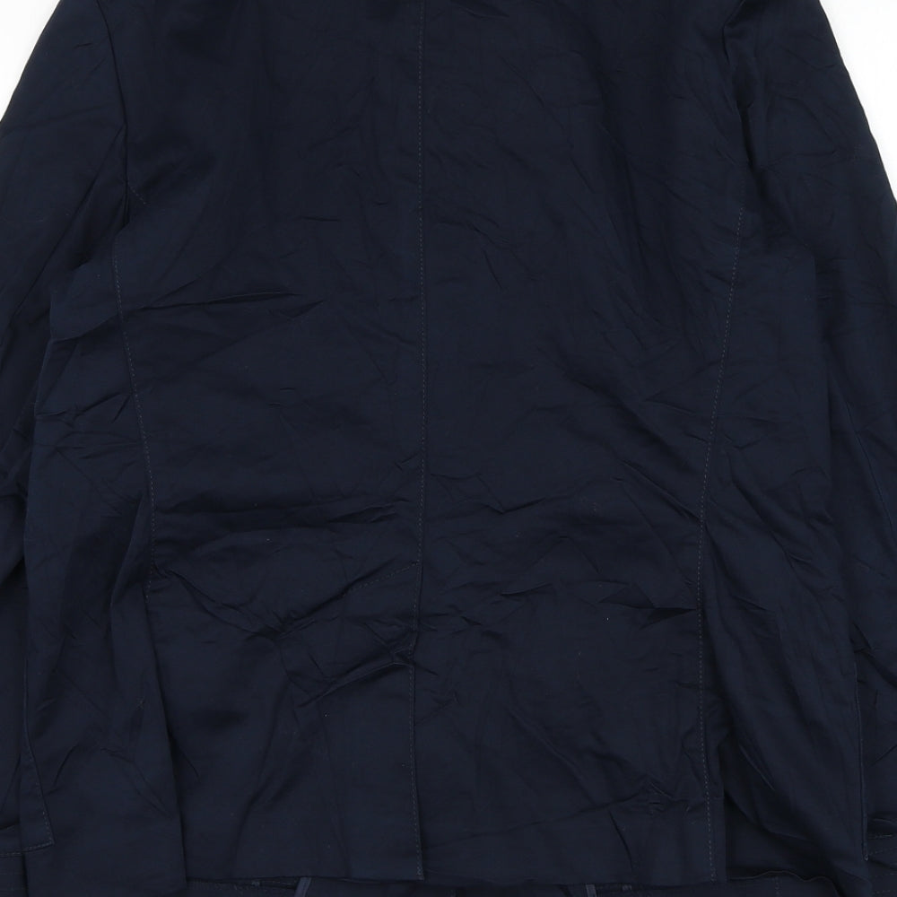 Liz Claiborne Womens Blue Jacket Size M Button