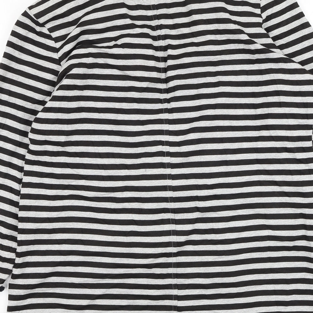 Dunnes Stores Womens Grey Striped Jacket Blazer Size 14 Button