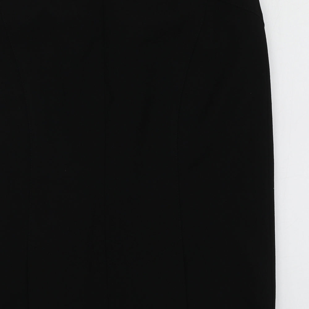 Basler Womens Black Acetate A-Line Skirt Size 16