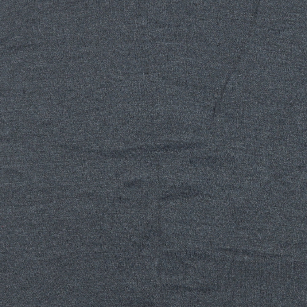 HEAT MACHINE Womens Grey Round Neck Acrylic Pullover Jumper Size L