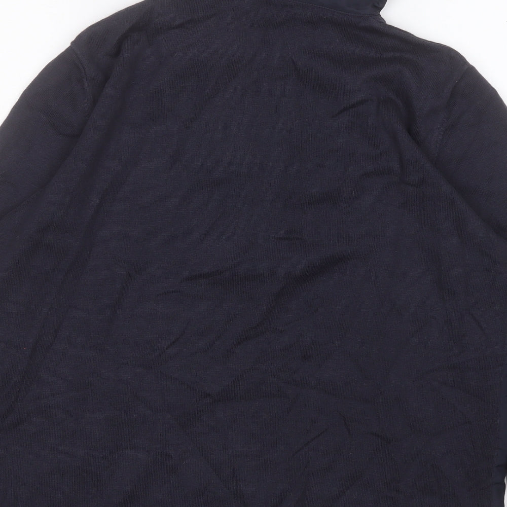 Viento Sport Womens Blue Round Neck Cotton Pullover Jumper Size 14