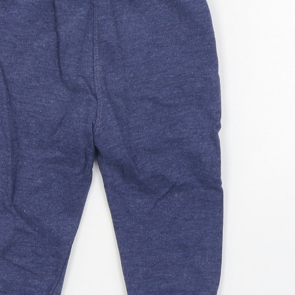 Heatons Boys Blue Cotton Jogger Trousers Size 6-9 Months Tie