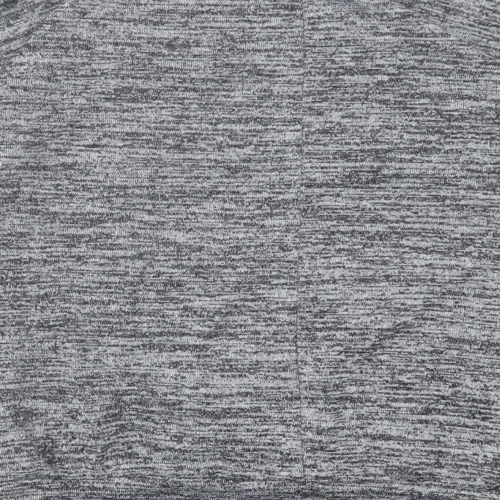 PRETTYLITTLETHING Womens Grey Polyester Basic T-Shirt Size 8 High Neck