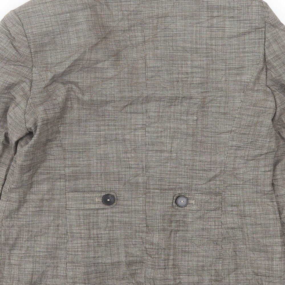 Marcona Womens Brown Jacket Blazer Size 14 Button