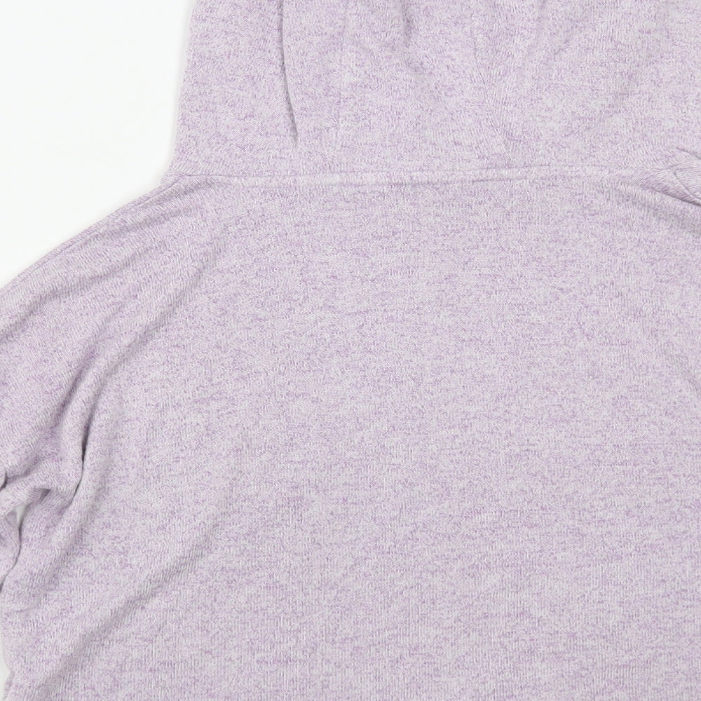 Marks & Spencer Girls Purple Viscose Pullover Hoodie Size 8-9 Years Pullover