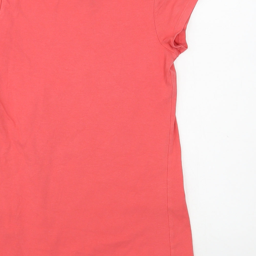 Trybeyond Girls Pink Cotton Pullover T-Shirt Size 9-10 Years Crew Neck Pullover