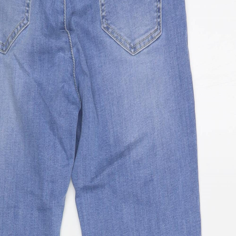 No 2moro Womens Blue Cotton Cropped Jeans Size 30 in L26 in Regular Button