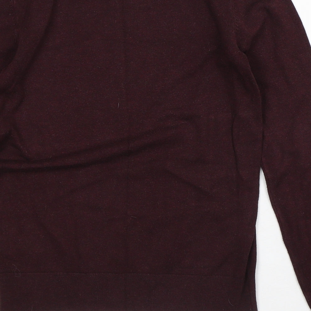 Warehouse Womens Purple Viscose Pullover Sweatshirt Size 6