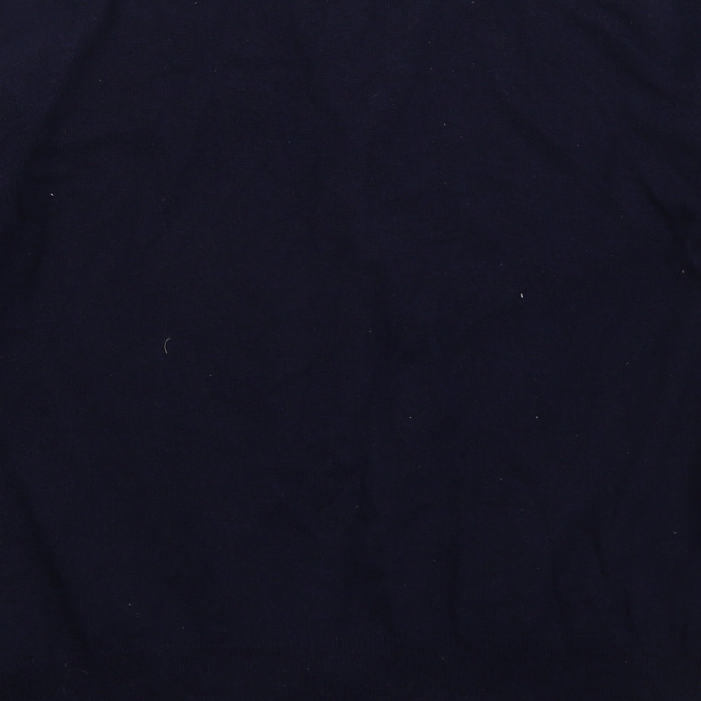 Hepburn Womens Blue Crew Neck Viscose Cardigan Jumper Size M