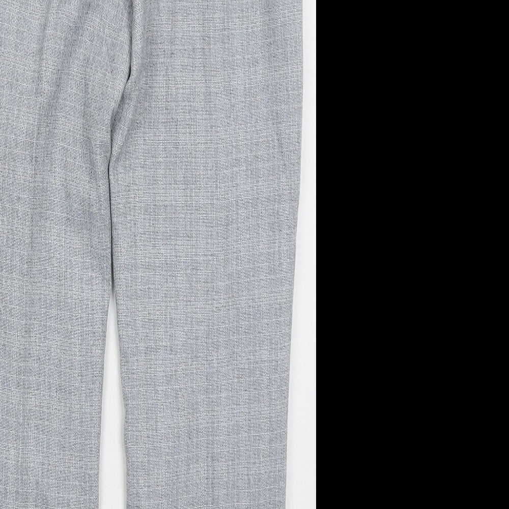 Cotswold Womens Blue Check Polyester Trousers Size 12 L29 in Regular Button