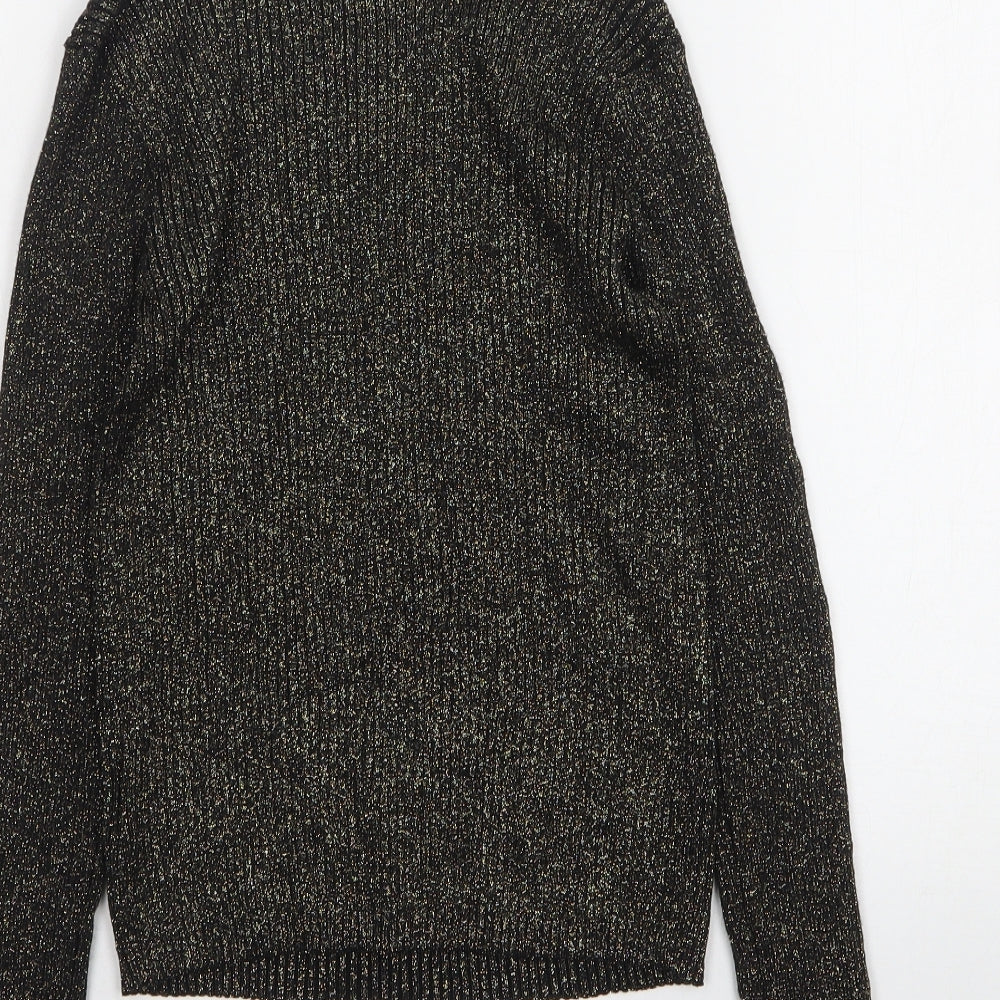 H&M Womens Multicoloured Round Neck Viscose Pullover Jumper Size M