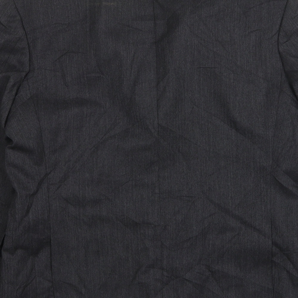 Mr Harry Mens Grey Polyester Jacket Suit Jacket Size 38