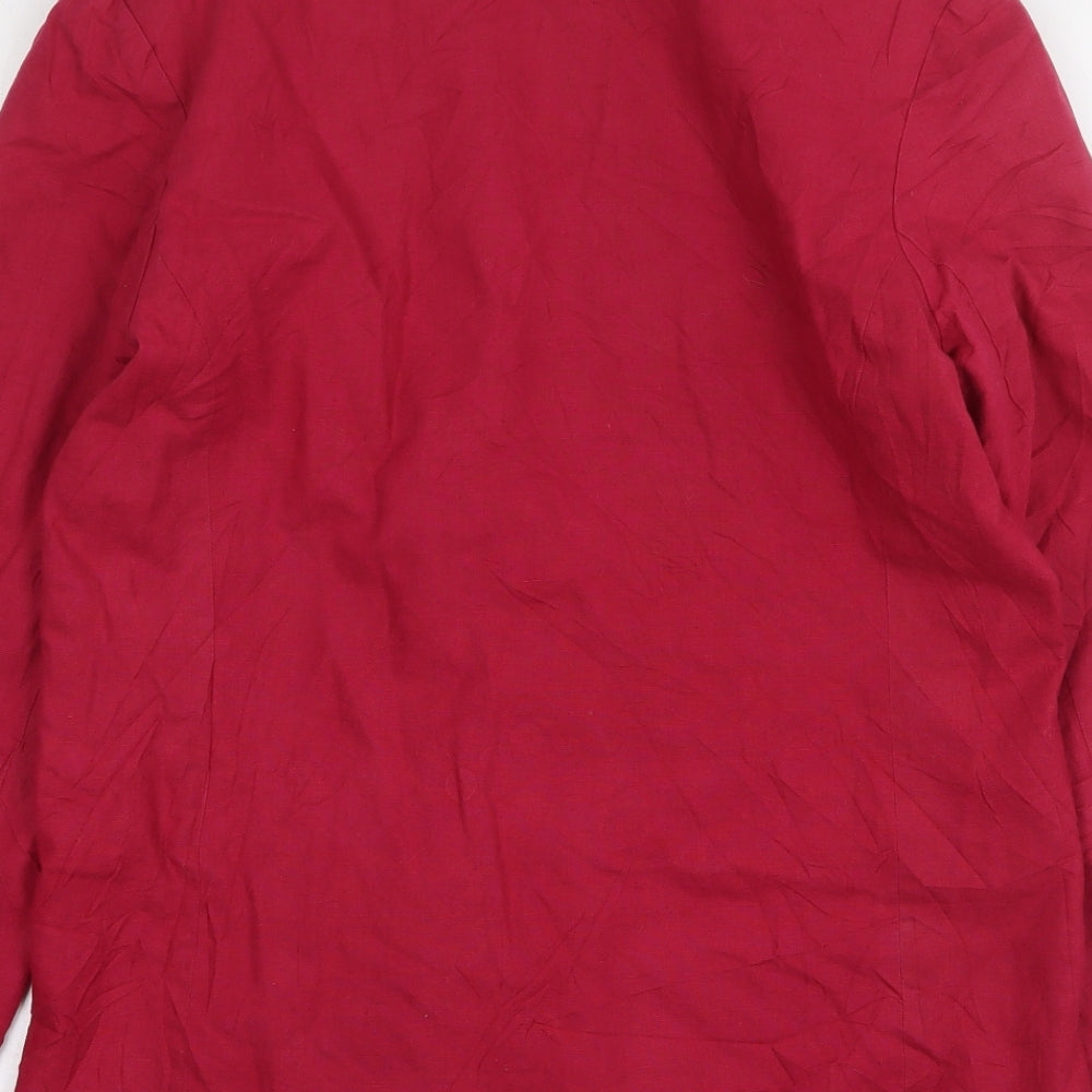 Colourways Womens Pink Linen Jacket Suit Jacket Size 14