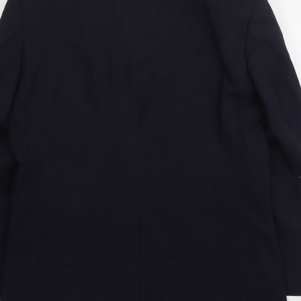 Charlton Grey Mens Blue Wool Jacket Suit Jacket Size 38