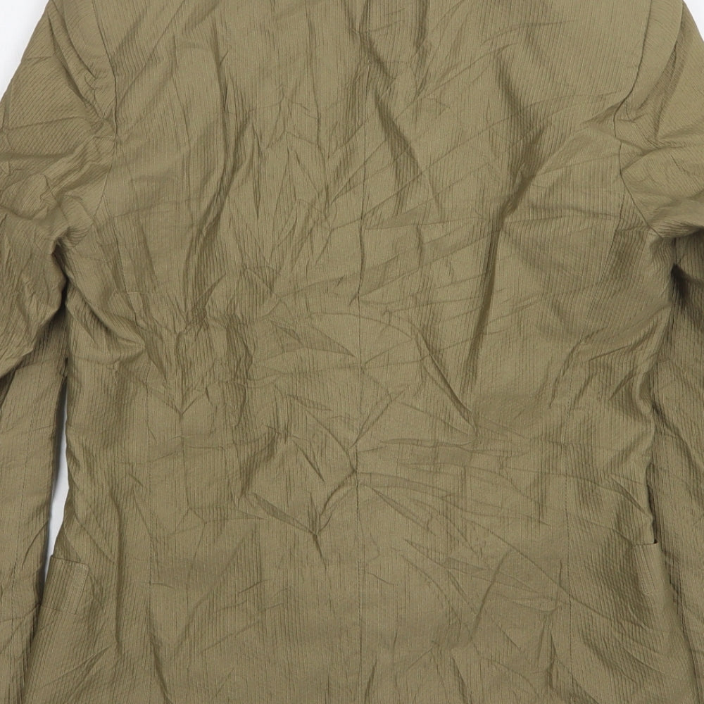 Habit Womens Brown Polyester Jacket Suit Jacket Size 10