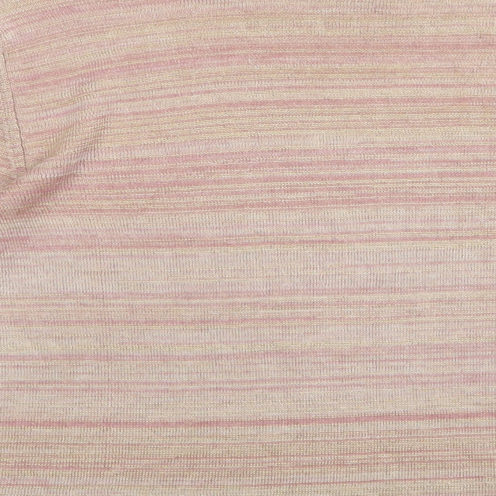 Marks & Spencer Womens Pink Round Neck Polyester Pullover Jumper Size 12