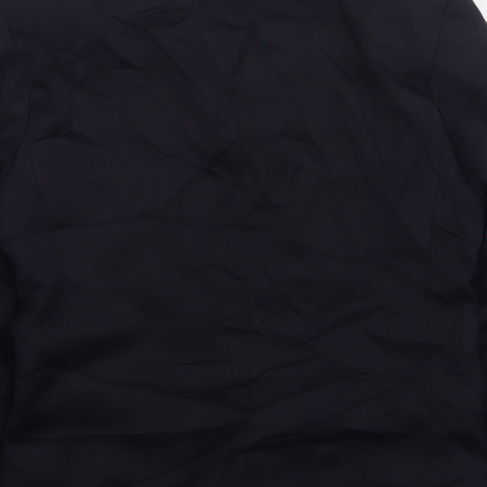 Burton Mens Blue Polyester Jacket Suit Jacket Size 38