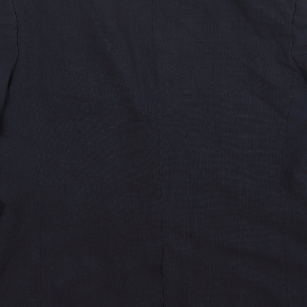 Karl Jackson Mens Blue Wool Jacket Suit Jacket Size 44
