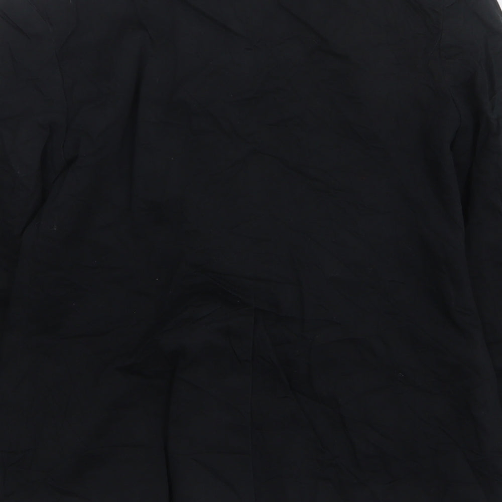 New Look Womens Black Cotton Jacket Blazer Size 10
