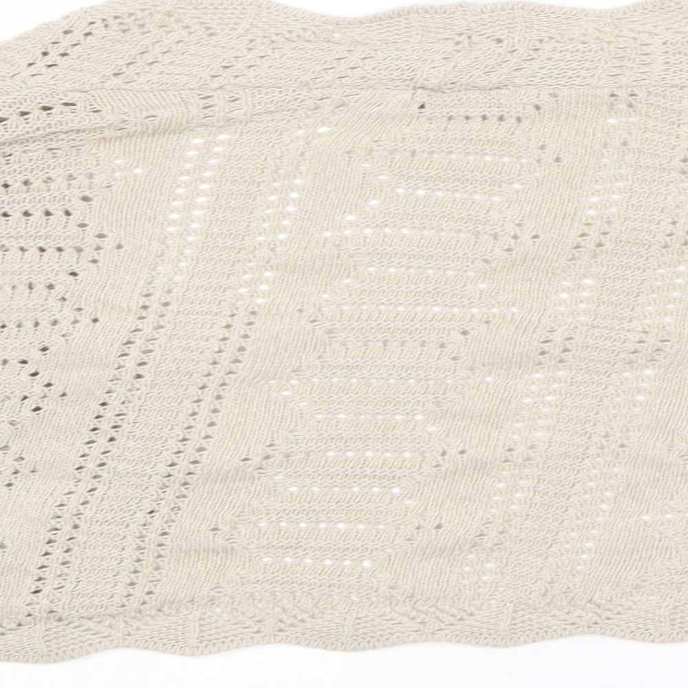 In Front Clothing Womens Beige V-Neck Cotton Cardigan Jumper Size S
