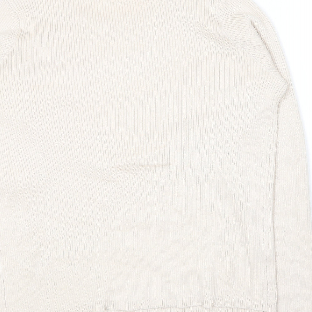 Primark Womens Beige Round Neck Viscose Pullover Jumper Size 18