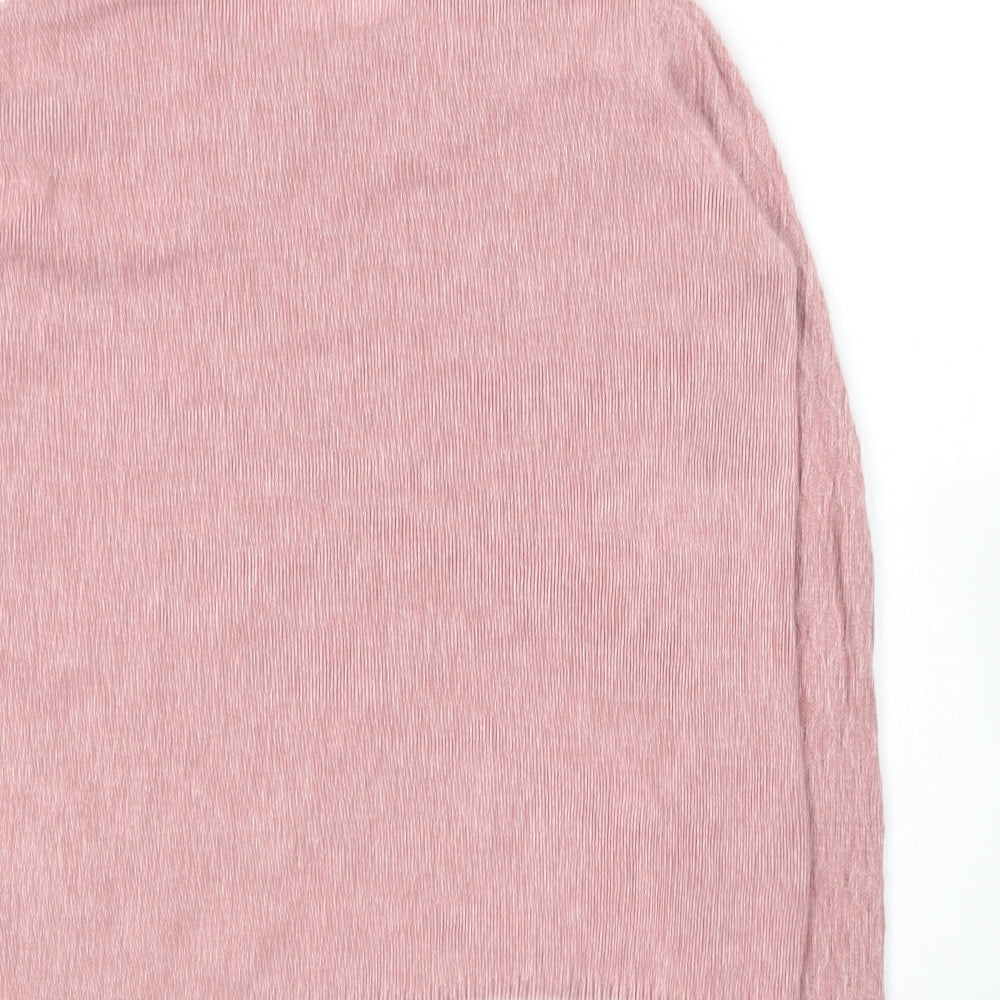 Isle Essentials Womens Pink Round Neck Acrylic Pullover Jumper Size 10