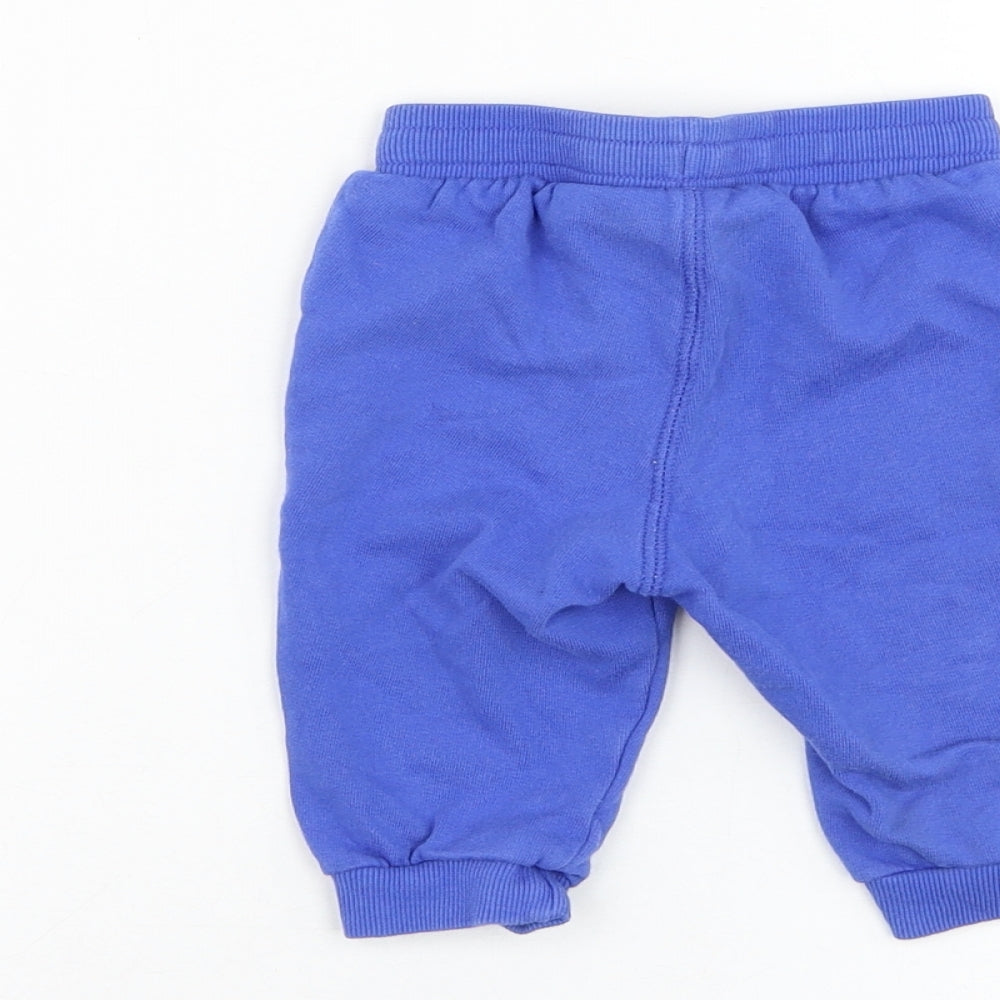 H&M Boys Blue Cotton Jogger Trousers Size 3-6 Months Pullover