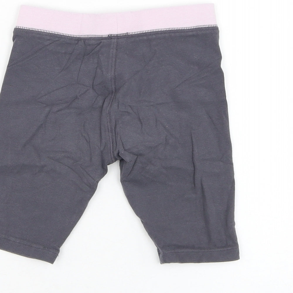 NEXT Girls Grey Cotton Biker Shorts Size 5 Years Regular - Mickey Mouse