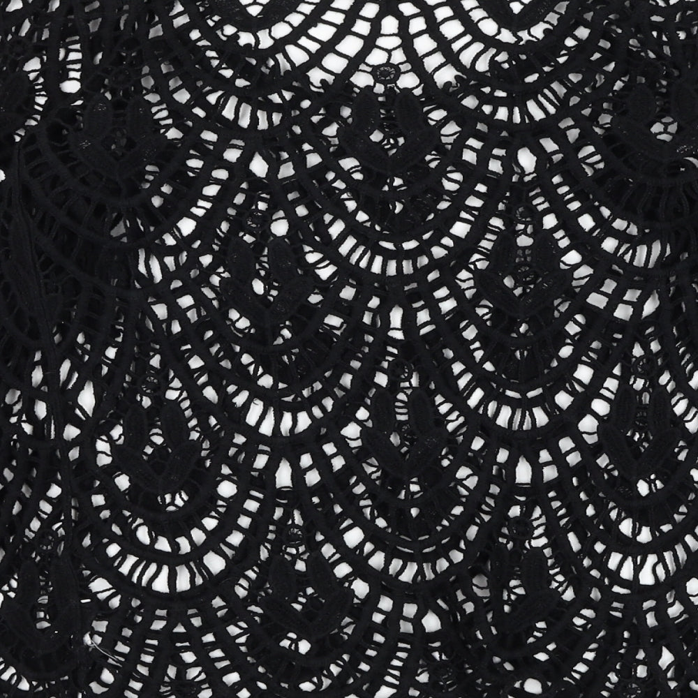 Mandi Womens Black Round Neck Polyester Pullover Jumper Size 10