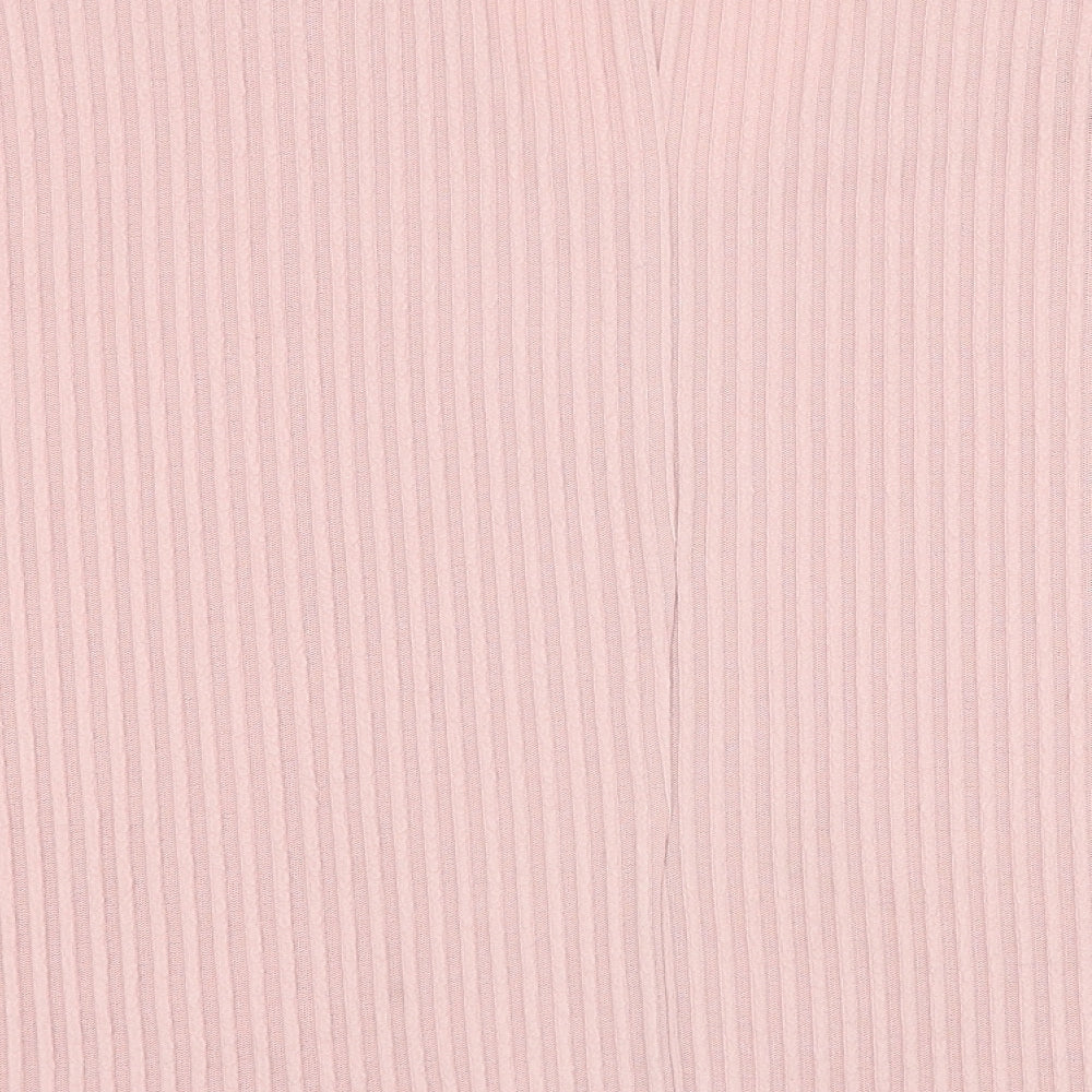 New Look Womens Pink Round Neck Polyester Pullover Jumper Size S