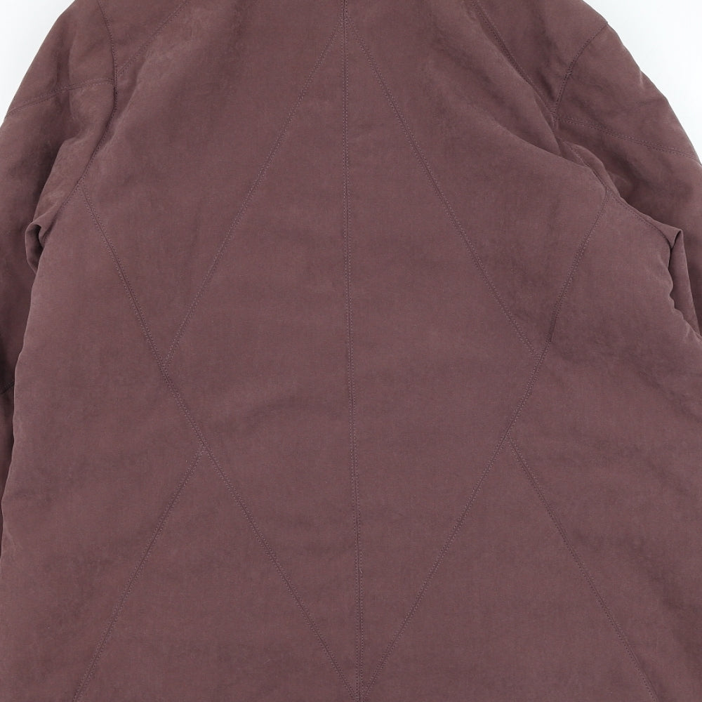 Soon Womens Purple Overcoat Coat Size 14 Zip