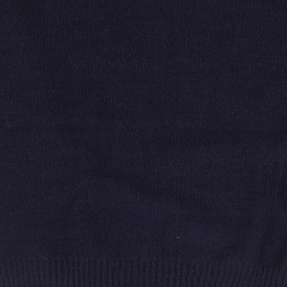 Poppy Womens Blue Crew Neck Acrylic Pullover Jumper Size 38