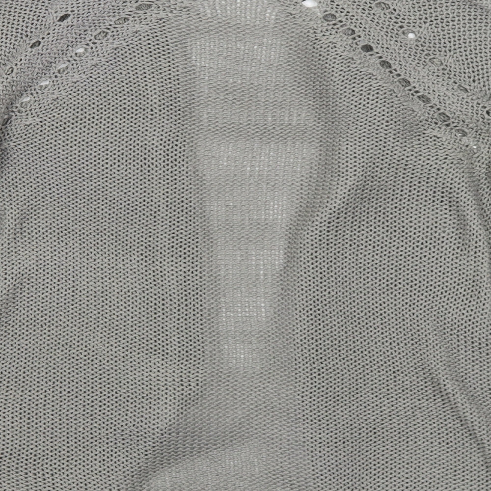 H&M Womens Grey V-Neck Acrylic Cardigan Jumper Size XS