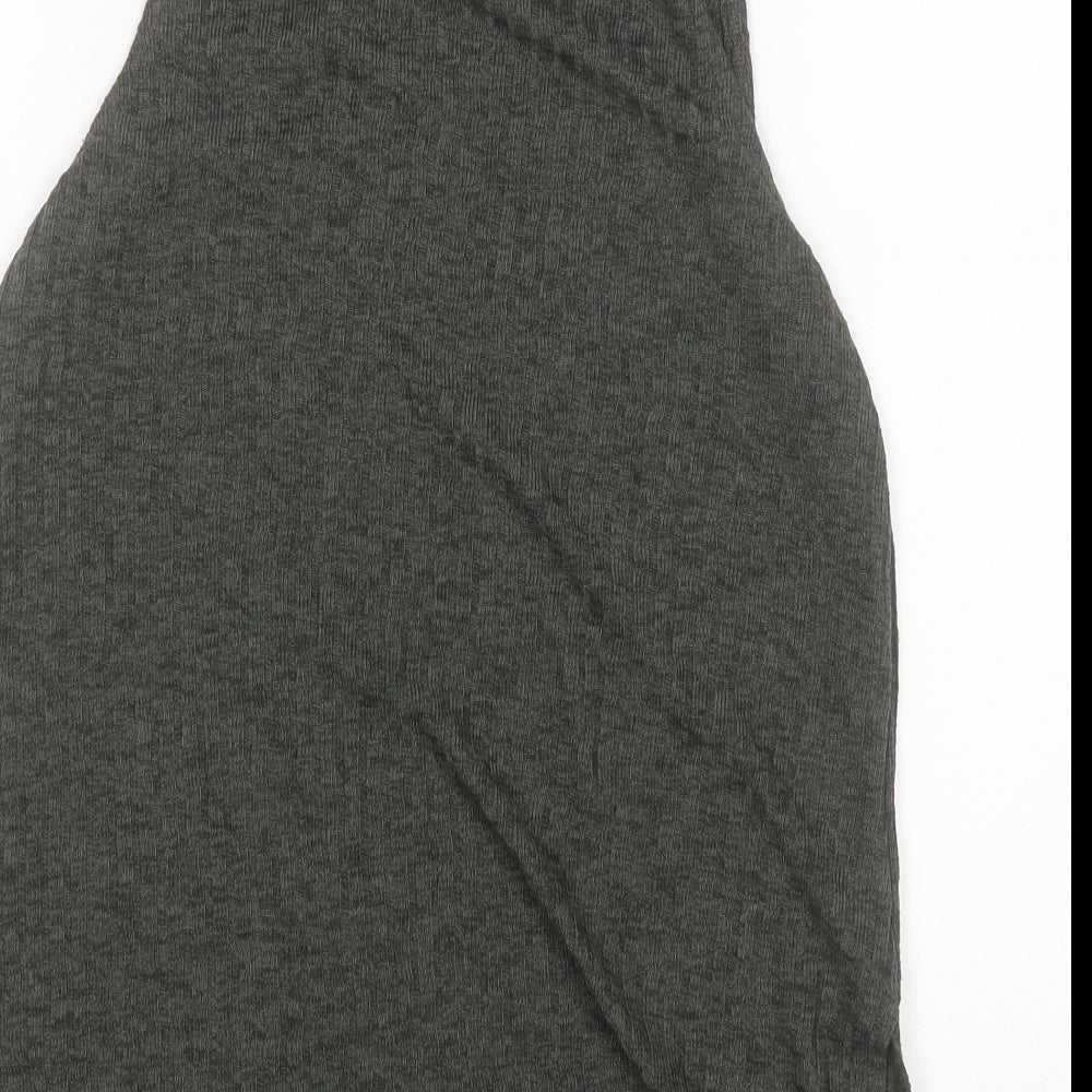 New Look Womens Green Polyester Basic Tank Size 10 Round Neck