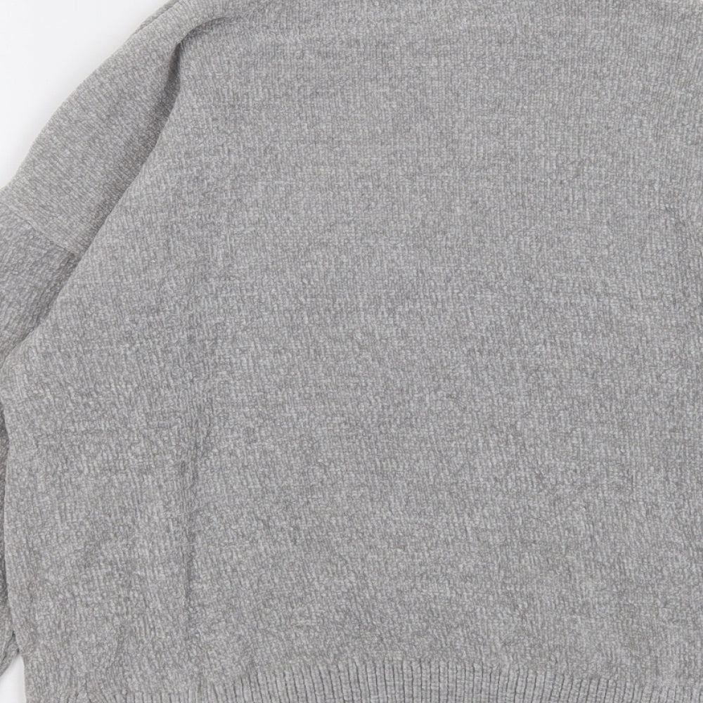 F&F Womens Grey Round Neck Polyester Pullover Jumper Size 10