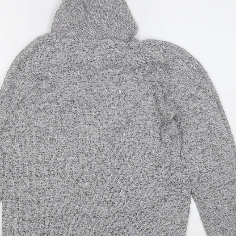 Papaya Womens Grey Polyester Pullover Hoodie Size 10