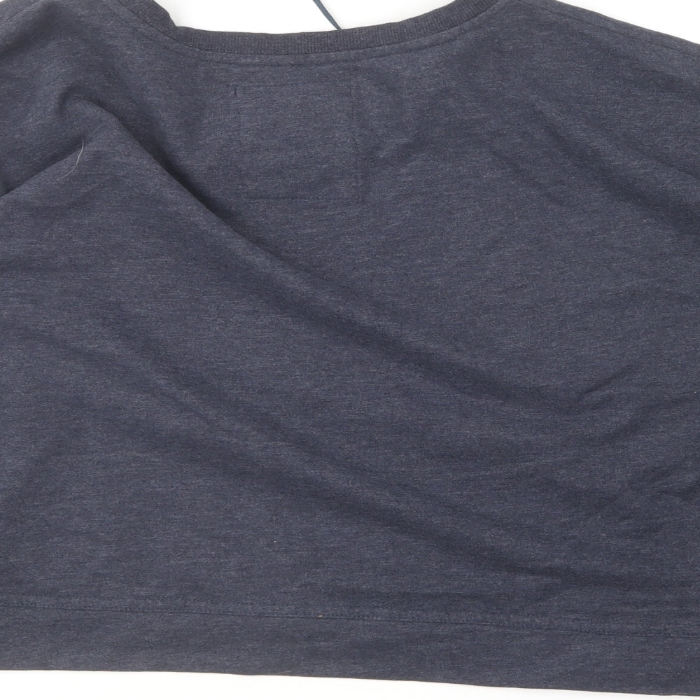 Atmosphere Womens Blue Round Neck Cotton Pullover Jumper Size 16