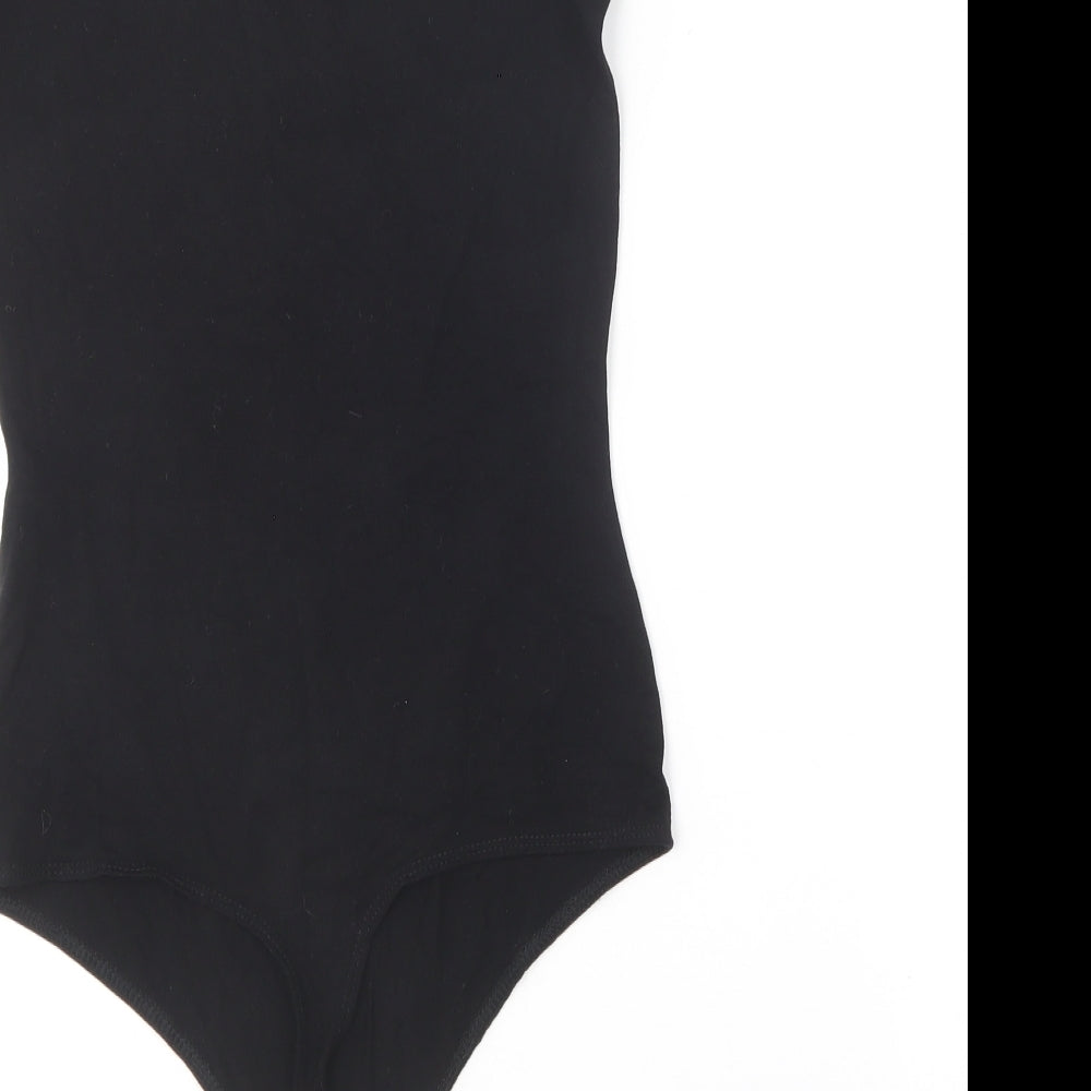 ASOS Womens Black Viscose Bodysuit One-Piece Size 8