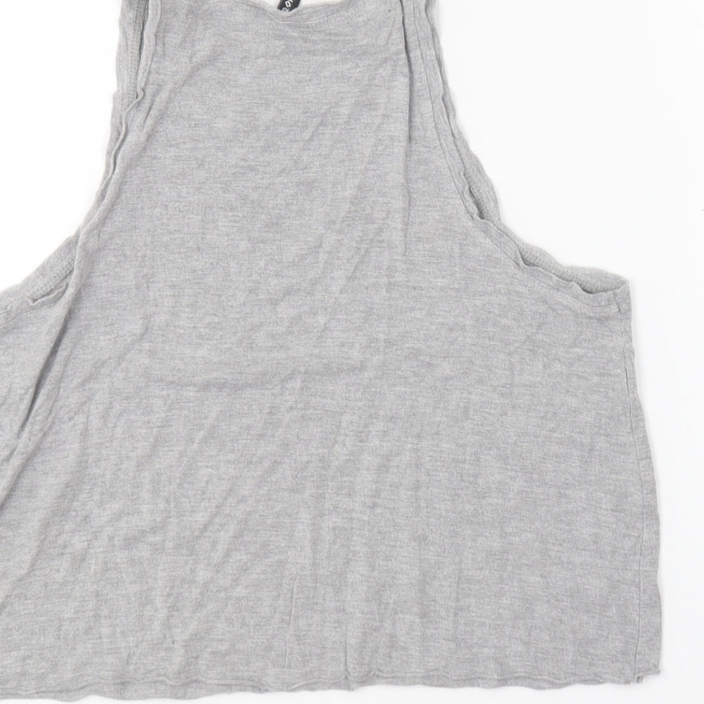 Cropp Girls Grey Cotton Basic T-Shirt Size XS V-Neck