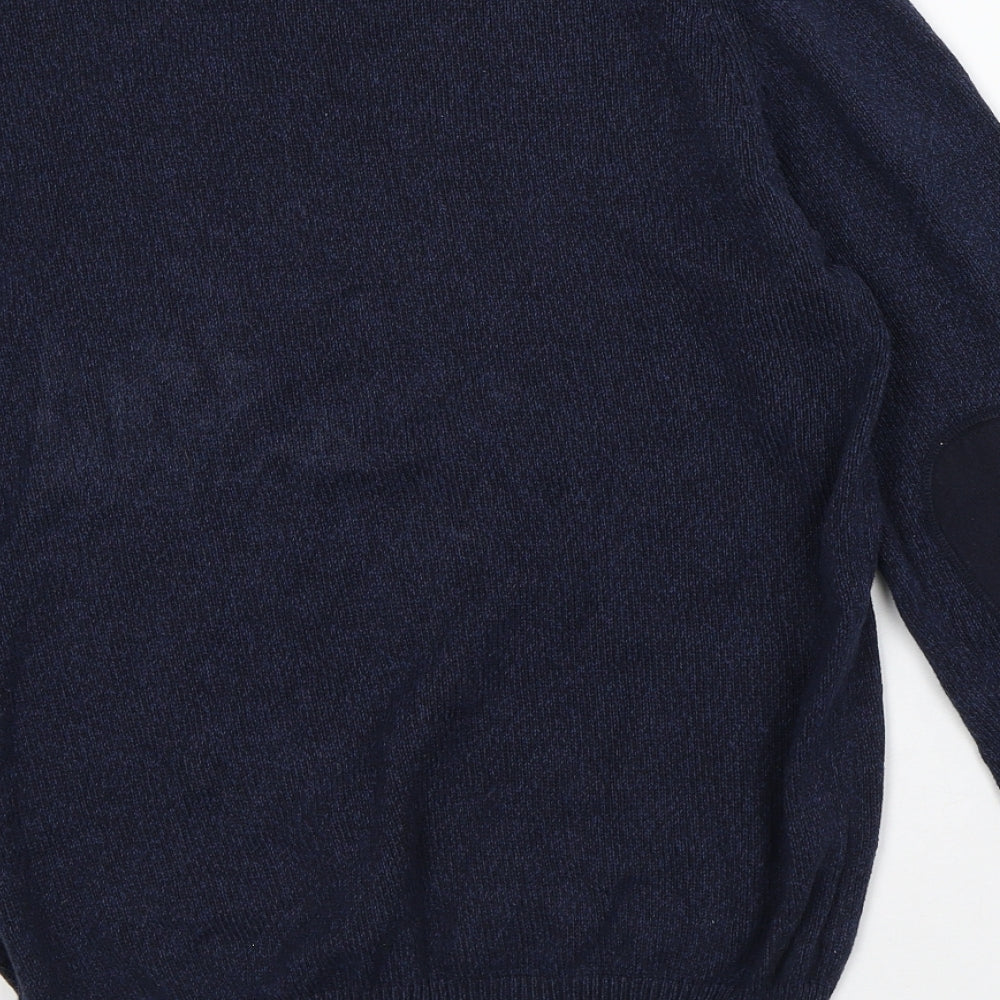 Classic Mens Blue Cotton Pullover Sweatshirt Size S
